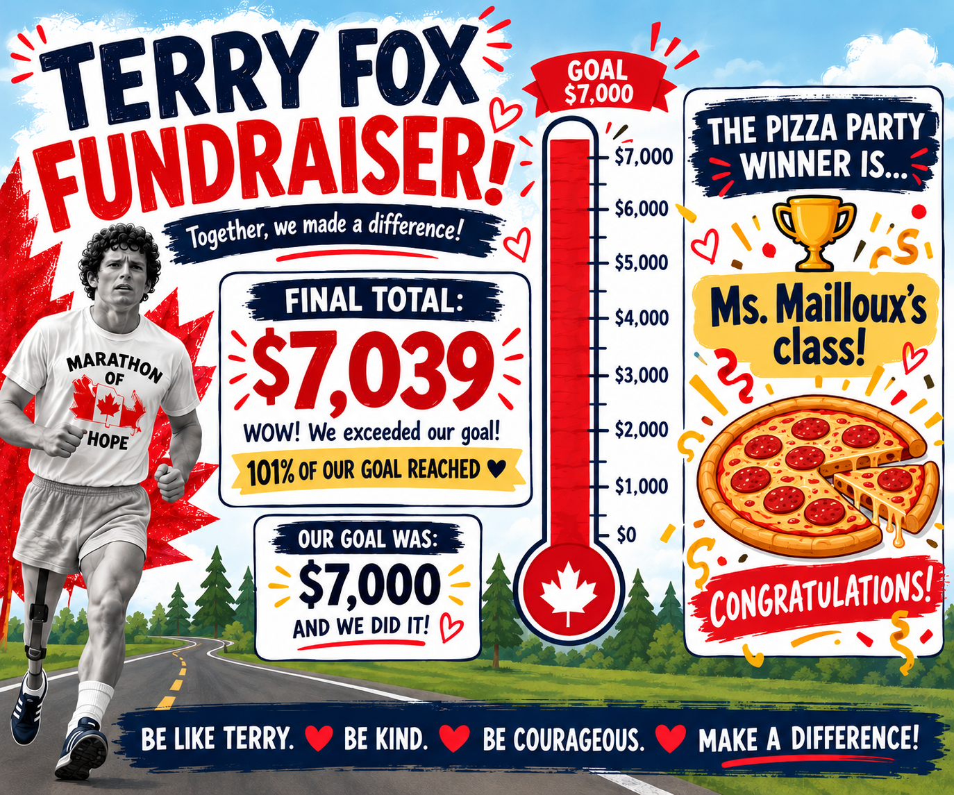 Terry Fox Fundraiser Celebration Poster