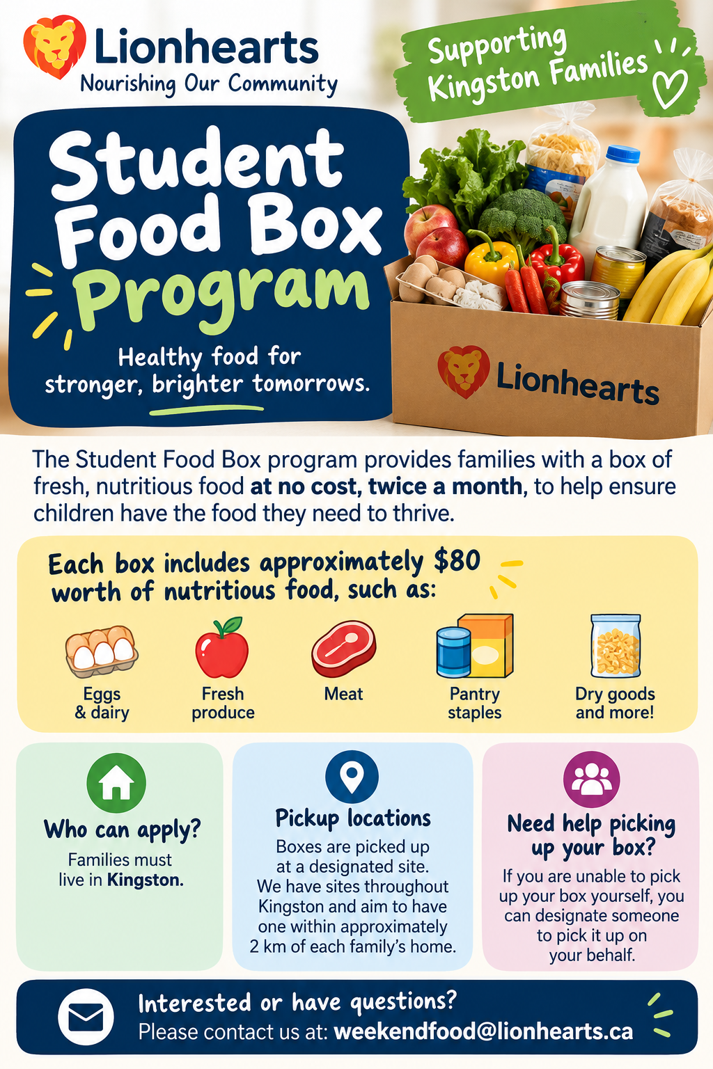 Lionhearts Student Food Box Program