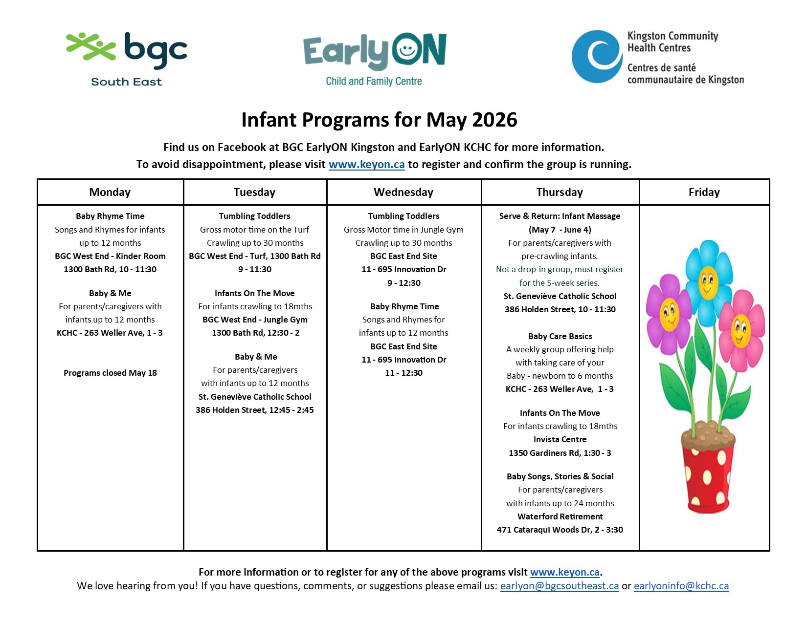 Infant Programs May