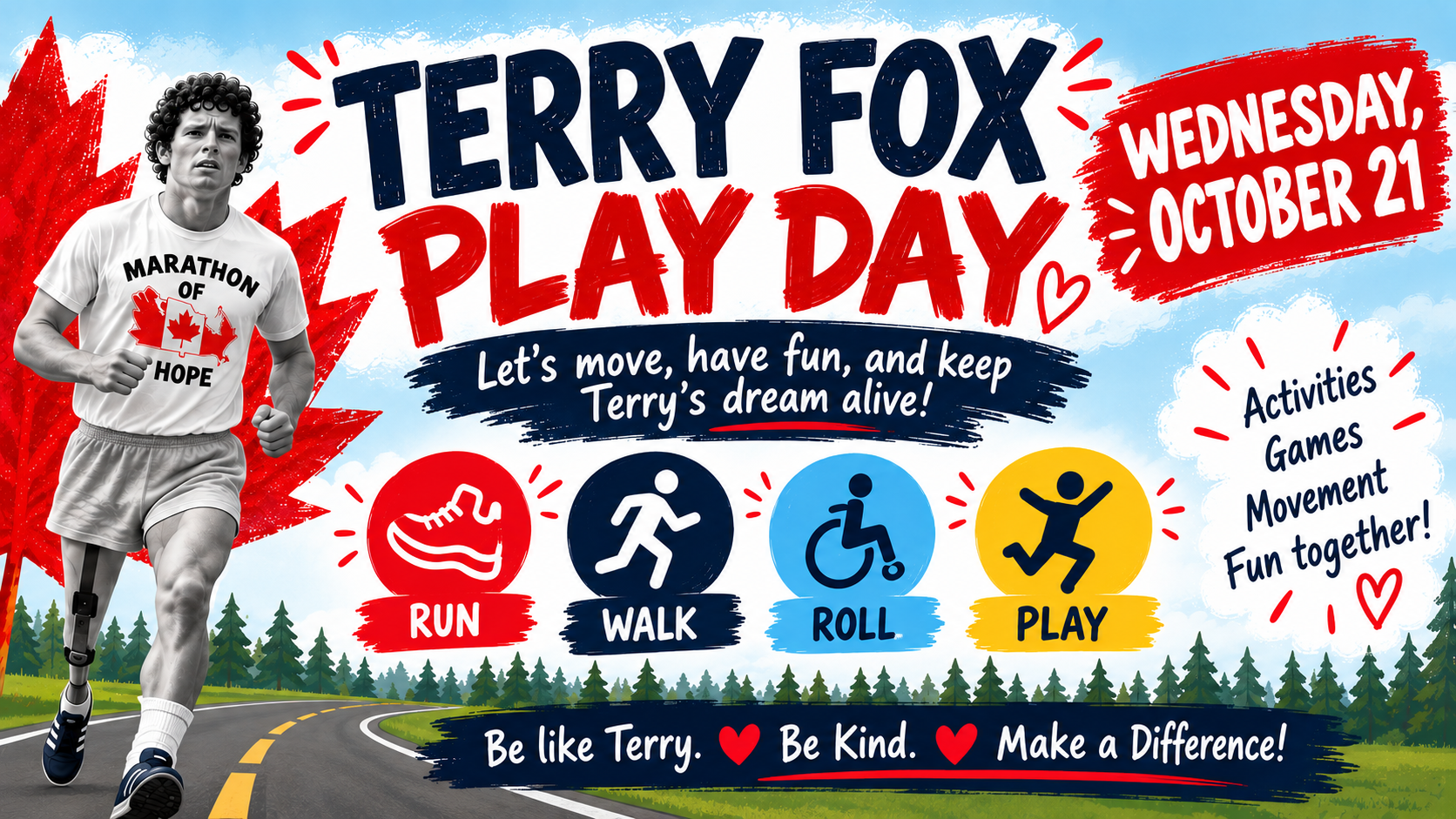 Terry Fox Play Day Poster