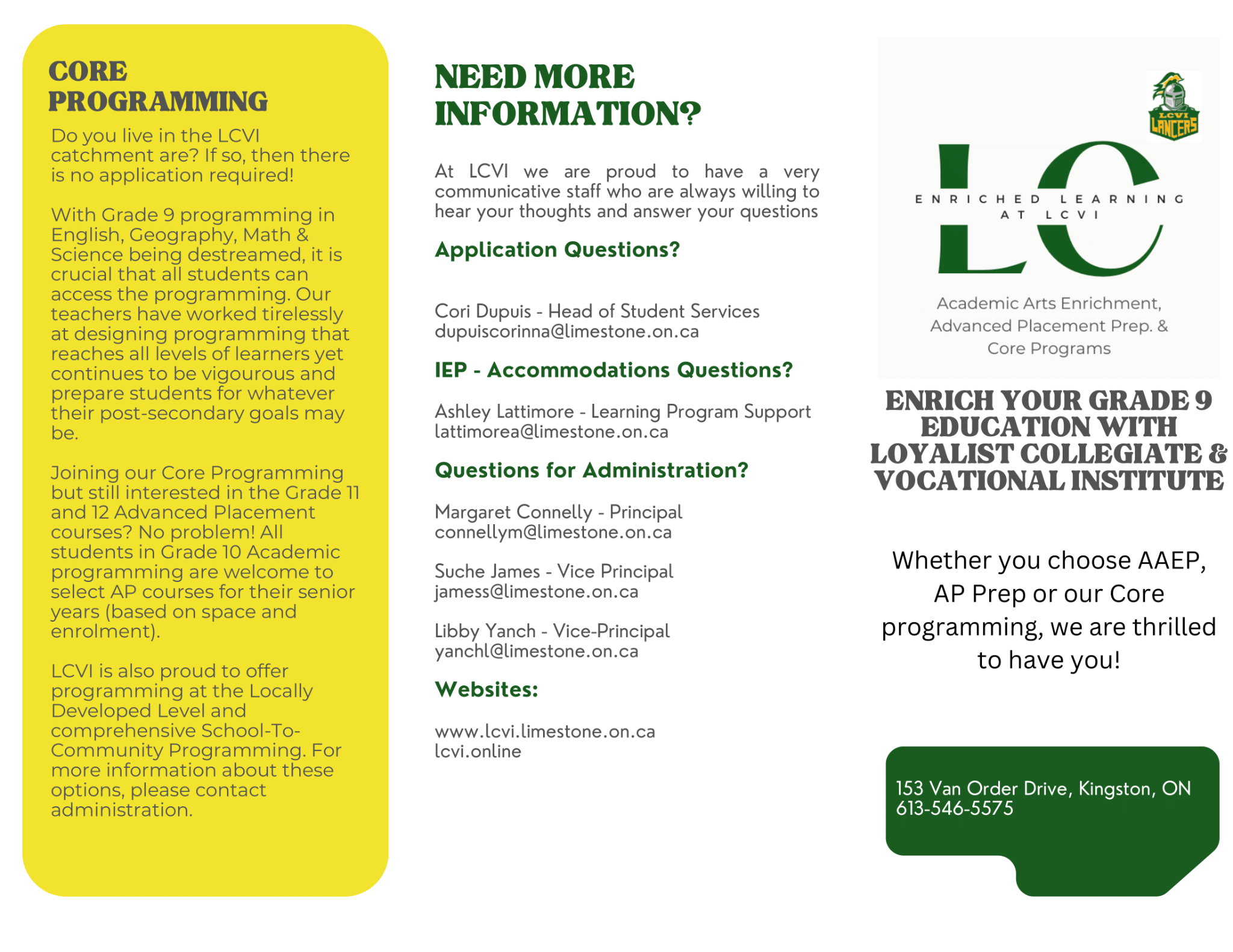 choices at 9 brochure 1