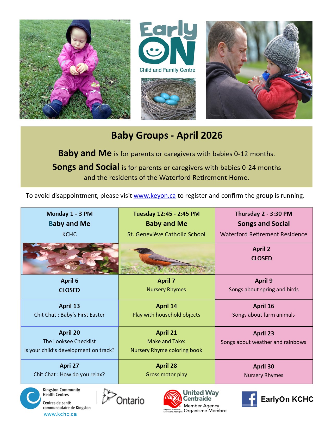 Baby Groups April