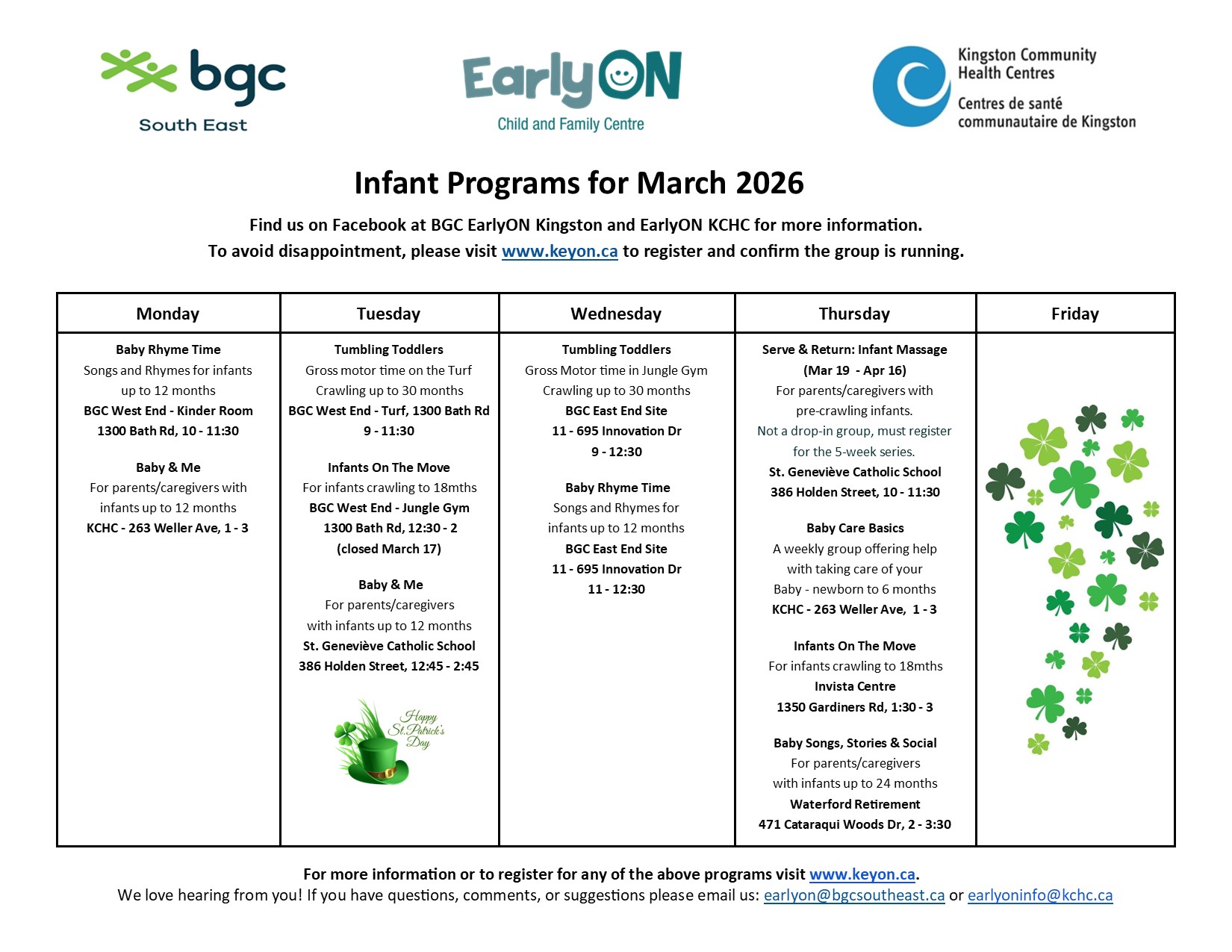 Infant Programs Mar