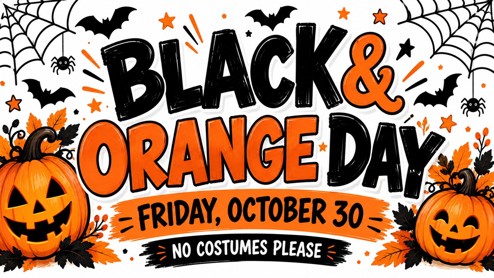 Black and Orange Day Announcement